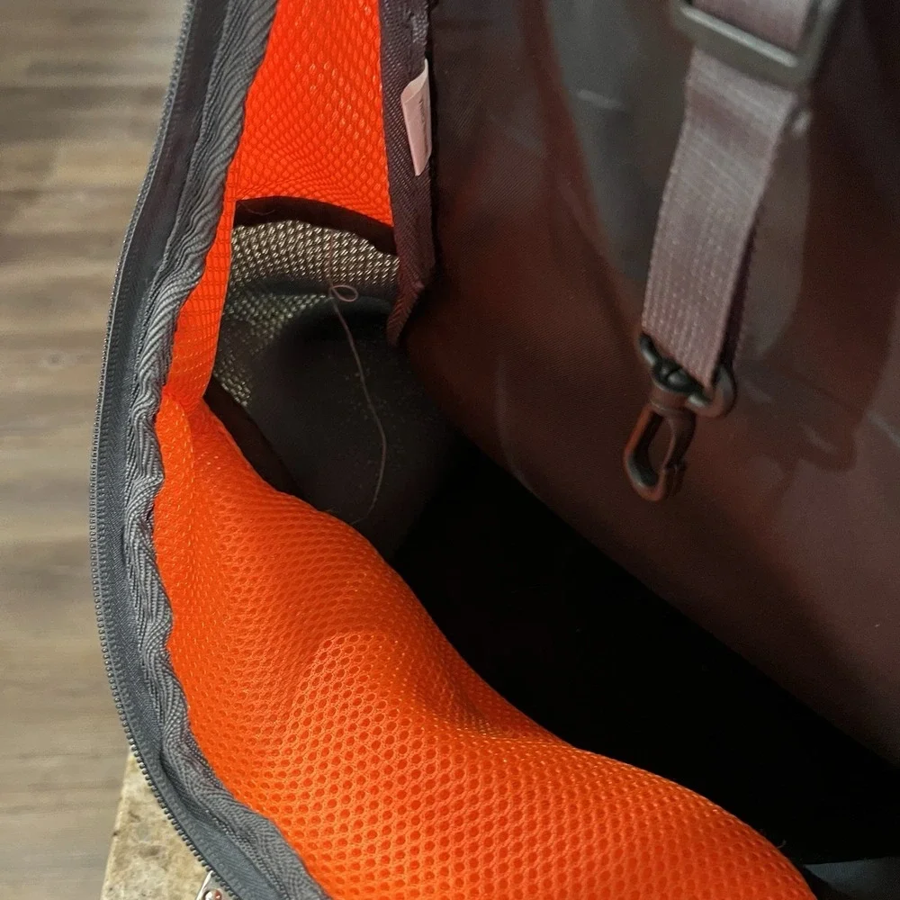 WOYYHO Dog Pet Carrier Backpack Mesh Breathable Head-Out-Orange Large Read